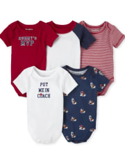 Baby Boys MVP Graphic Bodysuit 5-Pack