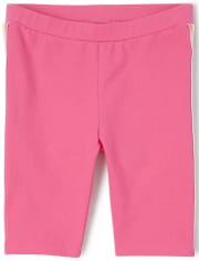 Shorts ciclistas con rayas laterales de arcoíris para niñas