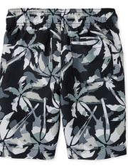 Boys Palm Tree Swim Trunks
