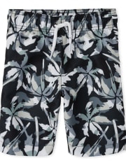 Boys Palm Tree Swim Trunks