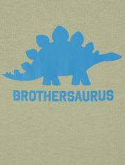 Camiseta con gráfico de dinosaurio familiar a juego para bebés y niños pequeños