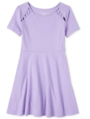 Girls Criss Cross Everyday Dress