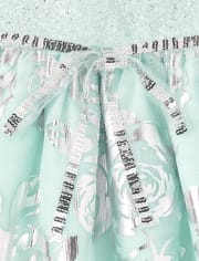 Girls Foil Jacquard Matching Tutu Dress
