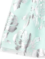 Girls Foil Jacquard Matching Tutu Dress