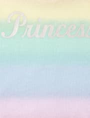 Baby And Toddler Girls Rainbow Princess French Terry Sweatshirt
