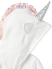 Baby And Toddler Girls Unicorn French Terry Zip Up Hoodie