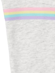 Baby And Toddler Girls Rainbow Striped French Terry Sweatshirt