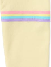 Baby And Toddler Girls Rainbow Striped French Terry Sweatshirt