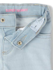 Jeggings en denim tricoté ultra doux pour bébés et petites filles