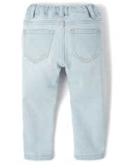 Jeggings en denim tricoté ultra doux pour bébés et petites filles