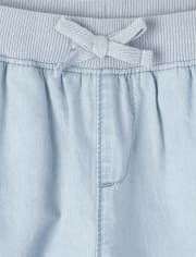 Pantalones de playa de mezclilla para bebés y niñas pequeñas