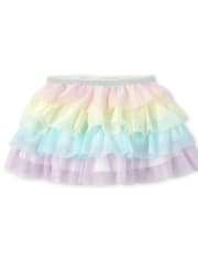Jupe tutu à volants arc-en-ciel pour bébés et petites filles