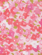 Baby And Toddler Girls Short Sleeve Floral Print Matching
