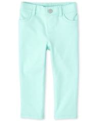 Jeggings sin cierres de rizo francés para bebés y niñas pequeñas