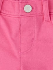 Jeggings sin cierres de rizo francés para bebés y niñas pequeñas