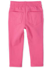 Jeggings sin cierres de rizo francés para bebés y niñas pequeñas