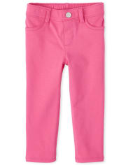 Jeggings sin cierres de rizo francés para bebés y niñas pequeñas