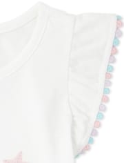 Baby And Toddler Girls Embellished Seahorse Top