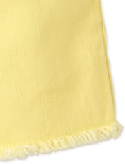 Short en jean à ourlet effiloché pour bébés et petites filles