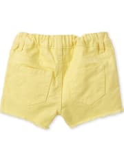 Short en jean à ourlet effiloché pour bébés et petites filles