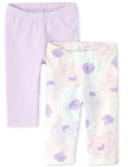Baby And Toddler Girls Capri Leggings 2-Pack