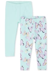 Baby And Toddler Girls Print Leggings 2-Pack