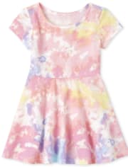 Vestido skater estampado para bebés y niñas pequeñas