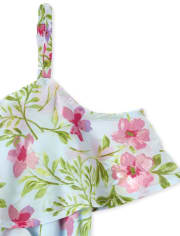Womens Mommy And Me Floral Matching Cold Shoulder Dress
