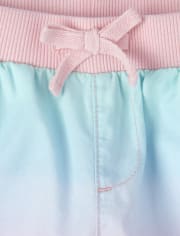 Pantalones de playa con degradado de arcoíris para bebés y niñas pequeñas