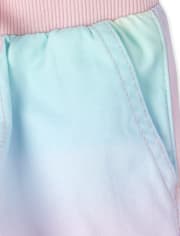 Pantalones de playa con degradado de arcoíris para bebés y niñas pequeñas