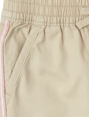 Girls Side Stripe Twill Pull On Beach Pants