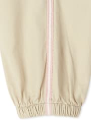 Girls Side Stripe Twill Pull On Beach Pants
