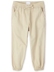 Girls Side Stripe Twill Pull On Beach Pants