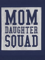 Womens Matching Family Foil Squad Graphic Tee
