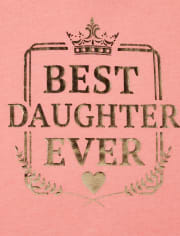 Camiseta con estampado de la mejor hija para niñas