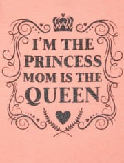 Baby And Toddler Girls Glitter Princess Graphic Tee