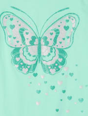 Girls Butterfly Matching Graphic Tee