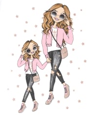 Girls Glitter Mini Me Graphic Tee