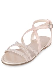 Girls Rhinestud Gladiator Sandals