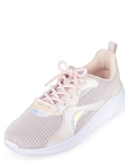 Girls Iridescent Glitter Running Sneakers