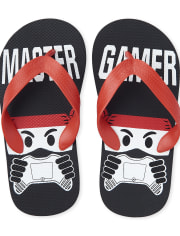 Boys Video Game Ninja Flip Flops