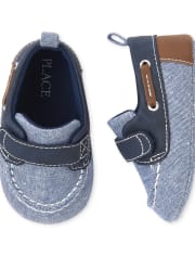 Mocasines de cambray para bebé niño