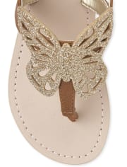 Toddler Girls Glitter Butterfly T-Strap Sandals