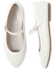 Girls Laser Cut Ballet Flats