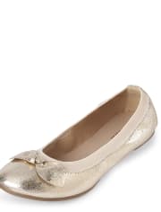 Bailarinas para niña con lazo metalizado
