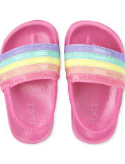 Toddler Girls Glitter Rainbow Matching Slides