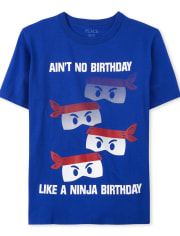 Boys Birthday Ninja Graphic Tee