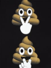 Camiseta con estampado de emoji en forma de remolino para niños