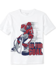 Camiseta gráfica de hockey para niños