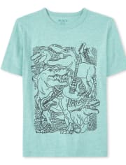 Boys Guitar Dino Graphic Tee